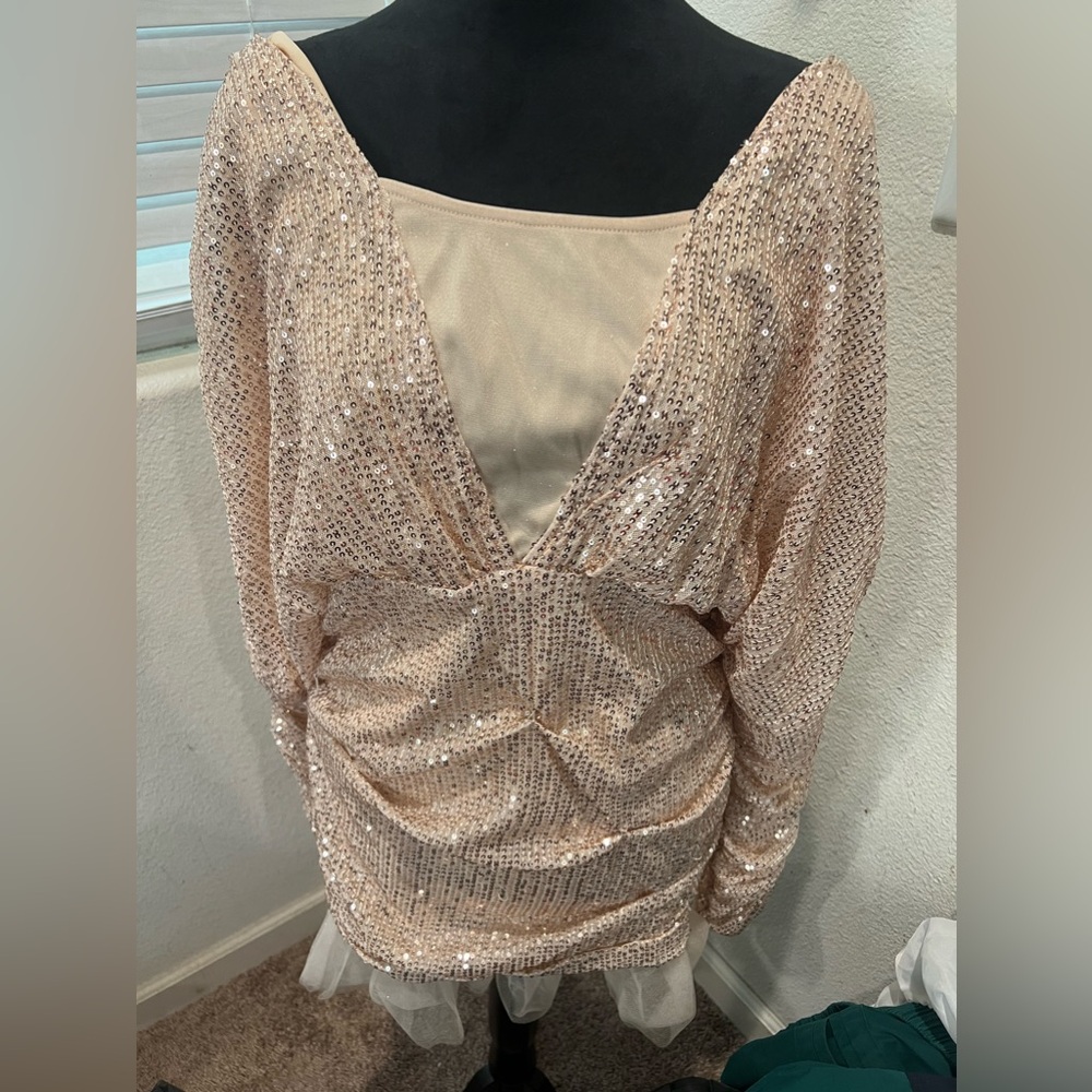 CBR Sequin Long Sleeve Dress